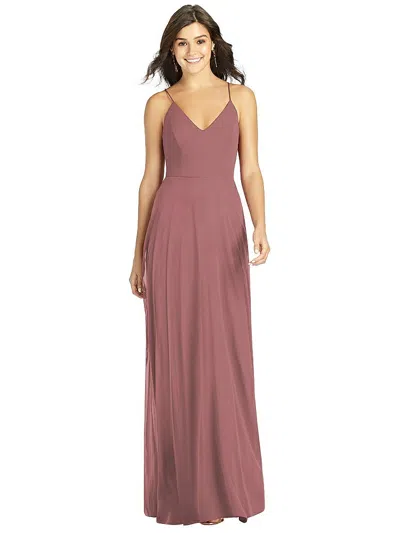 Thread Bridesmaid Criss Cross Back A-line Maxi Dress In Brown