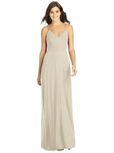 Thread Bridesmaid Criss Cross Back A-line Maxi Dress In Green