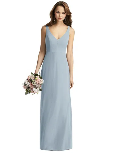 Thread Bridesmaid Sleeveless V-back Long Trumpet Gown