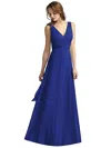 Thread Bridesmaid Sleeveless V-neck Chiffon Wrap Dress
