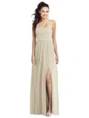 Thread Bridesmaid Slim Spaghetti Strap Chiffon Dress With Front Slit