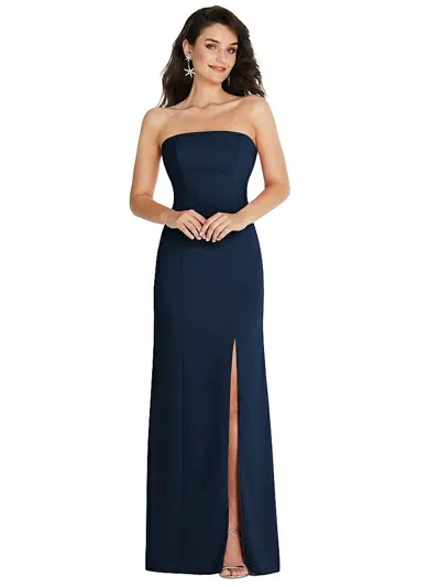 Thread Bridesmaid Strapless Scoop Back Maxi Dress With Front Slit