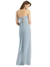 Thread Bridesmaid Tie-back Cutout Trumpet Gown With Front Slit