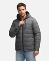 Thread Collective Men's Kersting Reversible Plaid Polar Hooded Jacket In Iron Grey