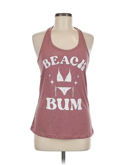 Pre-owned Thread Tank Designs Tank Top Burgundy Halter Neckline Tops