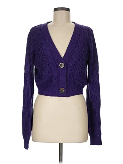 Pre-owned Threadbare Cardigan Sweater In Purple