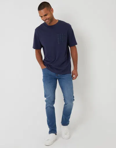 Threadbare Light Wash Slim Fit Jeans In Brown