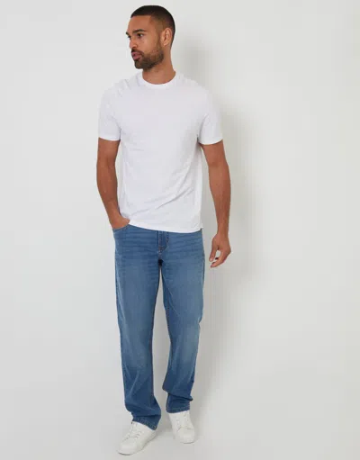 Threadbare Light Wash Straight Leg Jeans In Brown