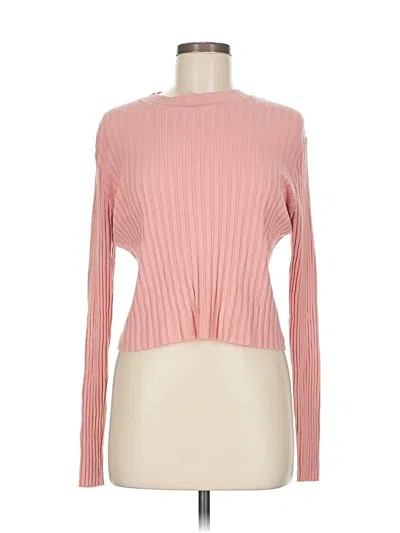Pre-owned Threadbare Long Sleeve Top Burgundy Turtleneck Tops