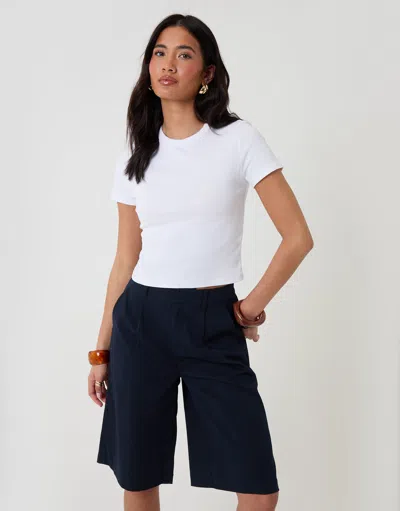 Threadbare Tailored Bermuda Shorts In Navy
