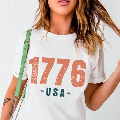 Threaded Pear 1776 Usa Vintage Graphic Tee In White