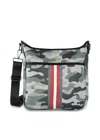 Threaded Pear Camo Neoprene Messenger Bag In Grey In Grey