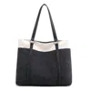 Threaded Pear Women's Lilly Canvas Tote Bag In Black