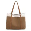 Threaded Pear Women's Lilly Canvas Tote Bag In Tan