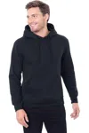 Threadfast Apparel Epic Fleece Pullover Hooded Sweatshirt In Black