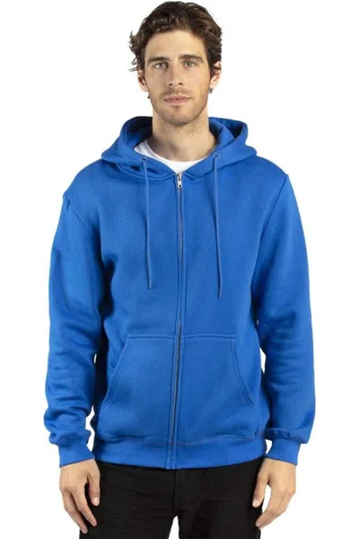 Threadfast Apparel Fleece Full-zip Hooded Sweatshirt In Blue