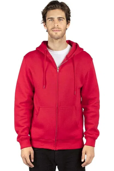 Threadfast Apparel Fleece Full-zip Hooded Sweatshirt In Pink