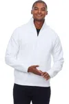Threadfast Apparel Ultimate Fleece Quarter-zip Sweatshirt In White