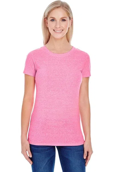 Threadfast Apparel Women's Tri-blend Short-sleeve T-shirt In Pink