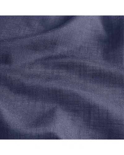 Threadmade Brighton Windowpane Plaid Rod Pocket Back Tab Blackout Window Curtain Panel In Blue