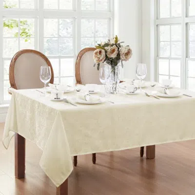 Threadmade Caiden Elegance Damask Tablecloth In Neutral