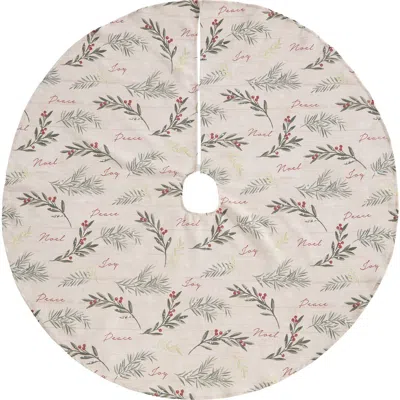 Threadmade Holiday Tree Trimmings Tree Skirt, Multicolor In Brown
