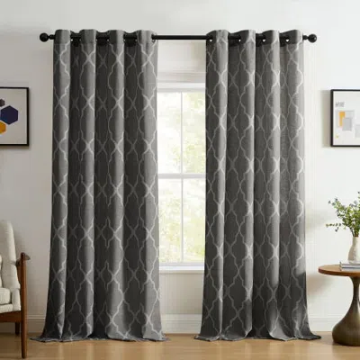 Threadmade Medalia Window Panel In Gray