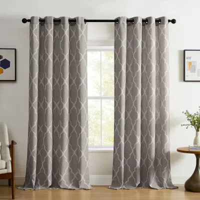 Threadmade Medalia Window Panel In Gray