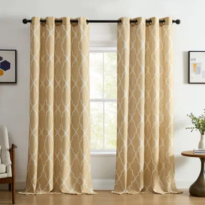 Threadmade Medalia Window Panel In Brown