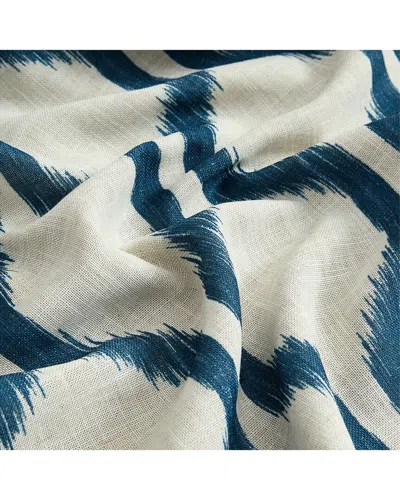 Threadmade Renzo Rod Pocket Back Tab Window Curtain In Blue