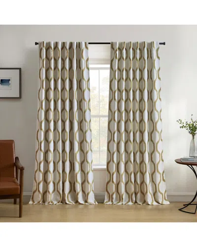Threadmade Renzo Rod Pocket Back Tab Window Curtain In Brown
