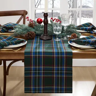 Threadmade Stowe Tartan Holiday Plaid Table Runner In Multi