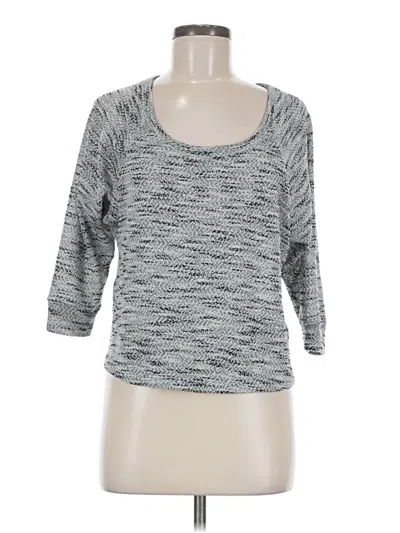 Pre-owned Threads 4 Thought 3/4 Sleeve Top Gray Scoop Neck Tops