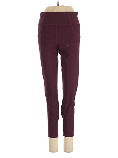 Pre-owned Threads 4 Thought Active Pants In Burgundy
