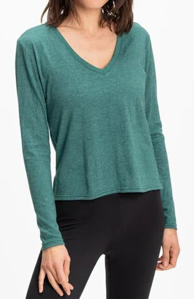 Threads 4 Thought Ada Heathered V-neck T-shirt In Cypress