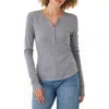 Threads 4 Thought Akia Feather Rib Henley In Gray