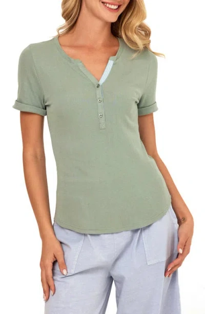 Threads 4 Thought Akia Feather Rib T-shirt In Green