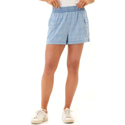 Threads 4 Thought Alayna Plaid Stretch Cargo Shorts In Neutral