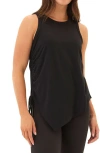 Threads 4 Thought Alison Cinched Jersey Tank In Black