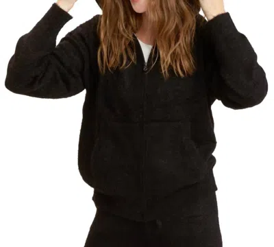 Threads 4 Thought Alyce Fuzzy Knit Hoodie Sweatshirt In Black