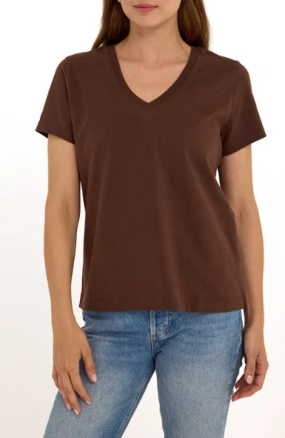 Threads 4 Thought Aria Essential Organic Cotton T-shirt In Brown