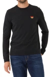Threads 4 Thought Arrow Embroidered Long Sleeve T-shirt In Black