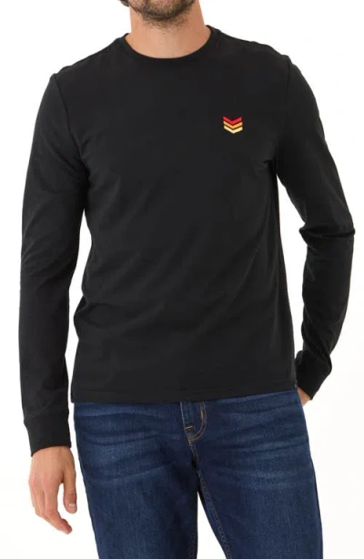 Threads 4 Thought Arrow Embroidered Long Sleeve T-shirt In Black