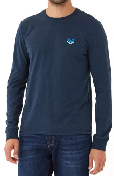 Threads 4 Thought Arrow Embroidered Long Sleeve T-shirt In Midnight