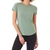 Threads 4 Thought Arry Luxe Ruched T-shirt In Heather Wasabi