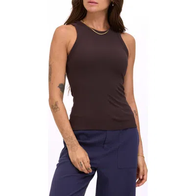 Threads 4 Thought Bailey Feather Ribbed Tank In Cocoa