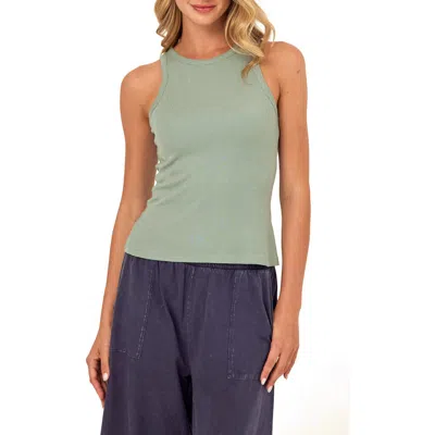 Threads 4 Thought Bailey Feather Ribbed Tank In Green