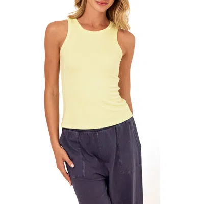 Threads 4 Thought Bailey Feather Ribbed Tank In Yellow