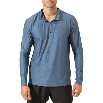 Threads 4 Thought Base Layer Quarter Zip Pullover In Heather Breakwater