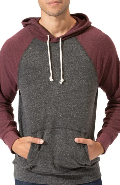 Threads 4 Thought Baseline Hoodie In Heather Black/maroon Rust